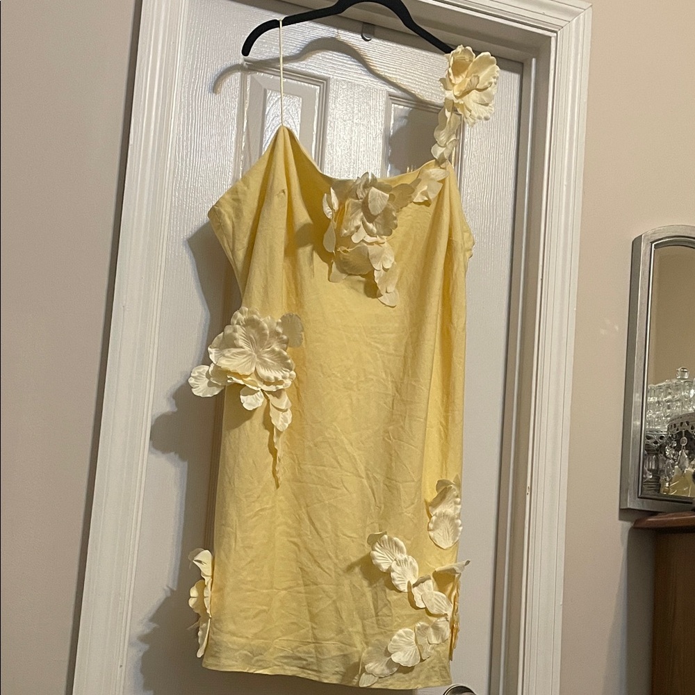 Hutch Yellow Floral Embellished Dress